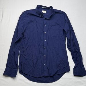 Gant Navy Casual Button-Down Shirt long sleeve 16.5 American cotton 41 42 Large